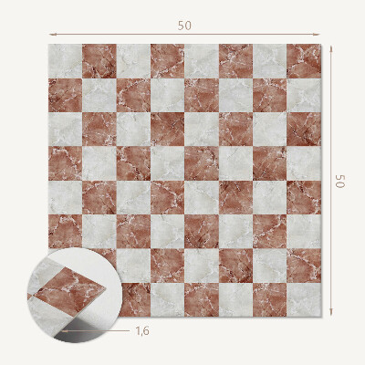 Panneau décoratif Motif élégant en damier de marbre