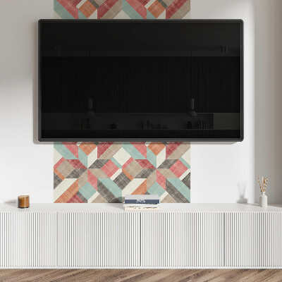 Panneau décoratif Figures multicolores dans une approche géométrique