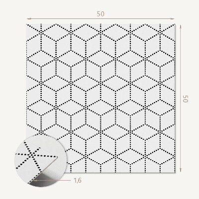 Panneau mural Hexagones avec des points colorés