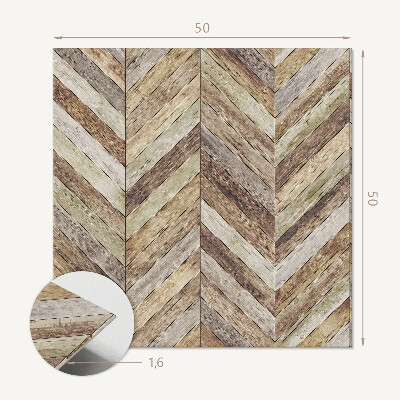 Revêtement mural pvc Motif à chevrons réalisé à partir de planches naturelles