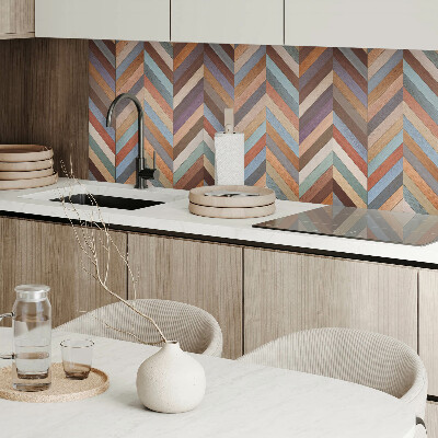 Revêtement mural pvc Motif à chevrons inspiré du bois