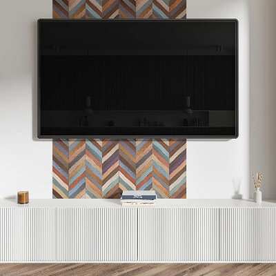 Revêtement mural pvc Motif à chevrons inspiré du bois