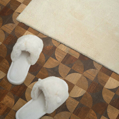 Panneau mural Motif en bois de style géométrique