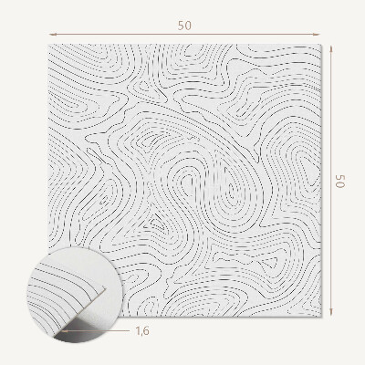 Panneau mural Lignes dans un style abstrait ondulé