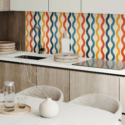 Revêtement mural pvc Harmonie des vagues dans un motif rythmique