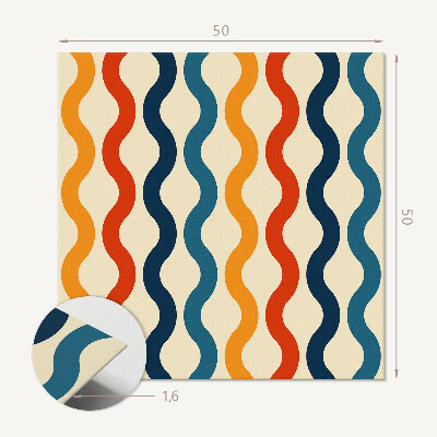 Revêtement mural pvc Harmonie des vagues dans un motif rythmique