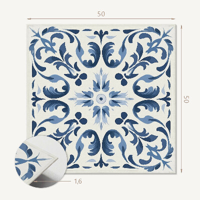 Panneau mural Graphismes floraux sur carreaux