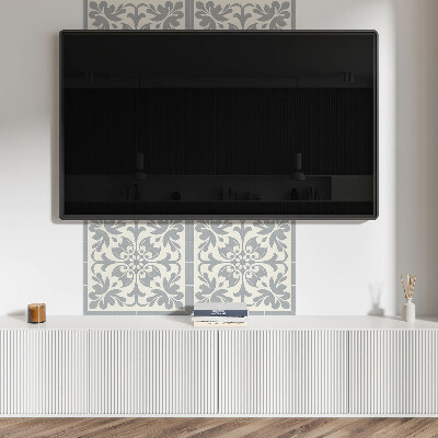 Revêtement mural pvc Motif végétal sur carrelage