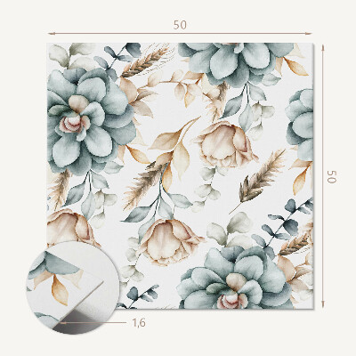 Panneau décoratif Motif de fleurs et de plantes