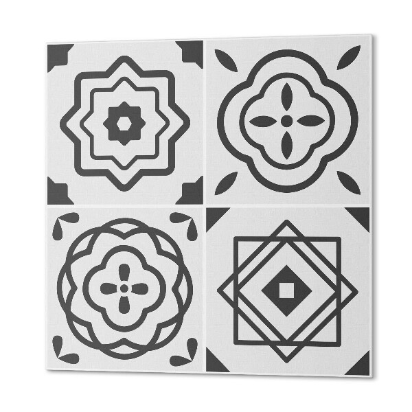 Panneau mural Motifs en carrés géométriques