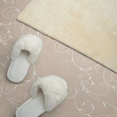 Revêtement mural pvc Spirales fragiles entourées de feuilles