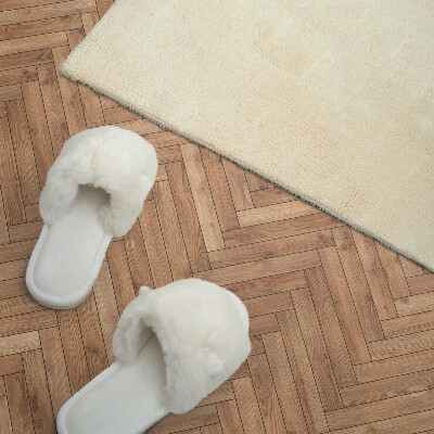 Panneau mural Motif à chevrons avec effet planche