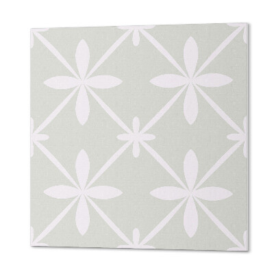 Panneau mural Motif en maille avec éléments floraux