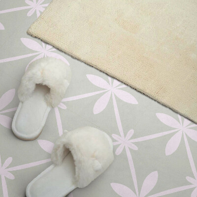 Panneau mural Motif en maille avec éléments floraux