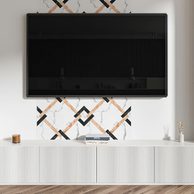 Panneau mural Motifs en marbre dans un style géométrique