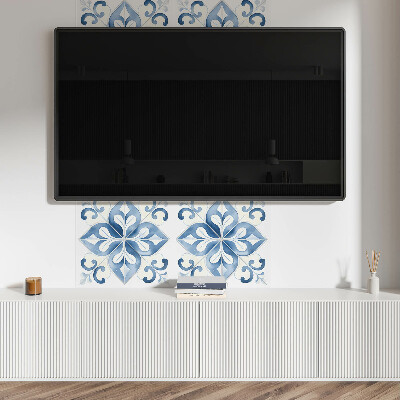 Revêtement mural pvc Fleurs de style céramique