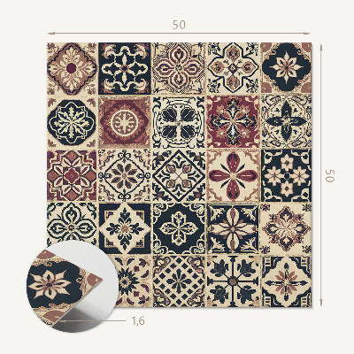 Panneau mural Motifs de carreaux de mosaïque