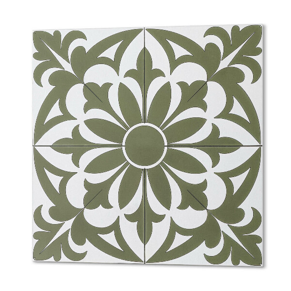 Panneau décoratif Un motif végétal avec des fleurs et des feuilles