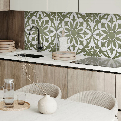 Panneau décoratif Un motif végétal avec des fleurs et des feuilles