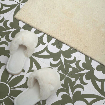 Panneau décoratif Un motif végétal avec des fleurs et des feuilles