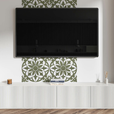 Panneau décoratif Un motif végétal avec des fleurs et des feuilles