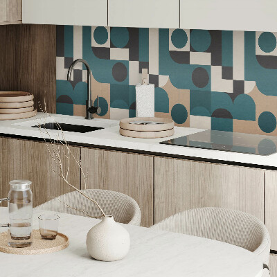 Panneau mural Des formes intrigantes dans une composition abstraite