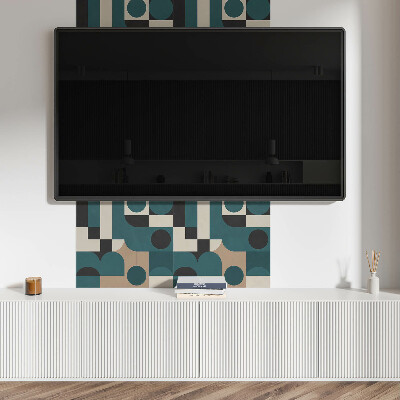 Panneau mural Des formes intrigantes dans une composition abstraite