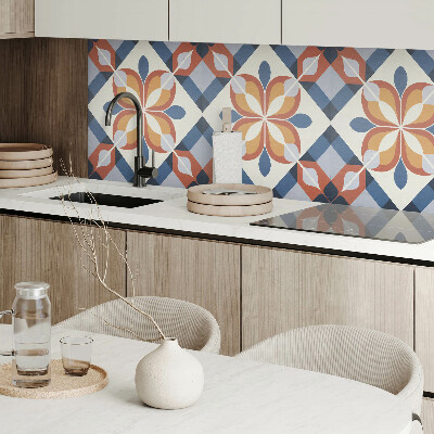 Revêtement mural pvc Motif géométrique élégant avec des fleurs
