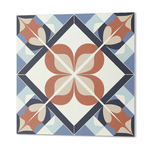 Panneau décoratif Un motif floral équilibré dans un arrangement géométrique