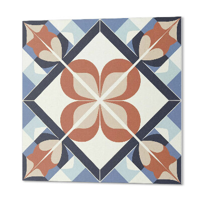 Panneau décoratif Un motif floral équilibré dans un arrangement géométrique