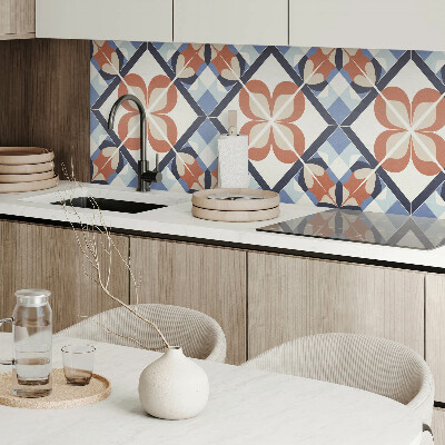 Panneau décoratif Un motif floral équilibré dans un arrangement géométrique