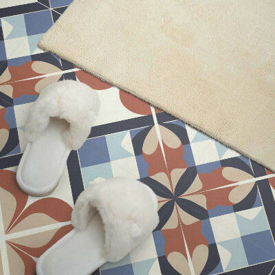 Panneau décoratif Un motif floral équilibré dans un arrangement géométrique