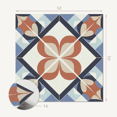 Panneau décoratif Un motif floral équilibré dans un arrangement géométrique