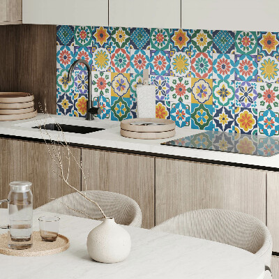 Revêtement mural pvc Motifs floraux avec un accent géométrique