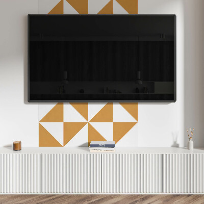 Panneau décoratif Géométrie triangulaire intégrée dans des carrés