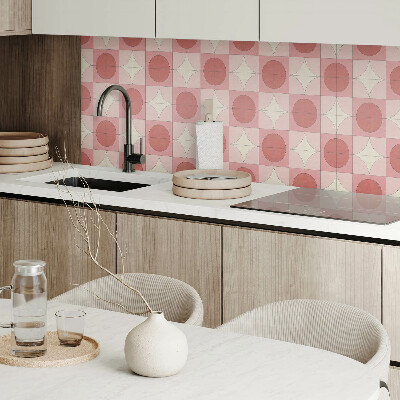 Panneau mural Motif de cercles avec des fleurs