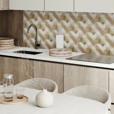 Revêtement mural pvc Motif géométrique aux tons de la nature