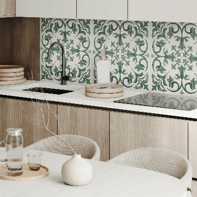 Revêtement mural pvc Motif vert avec des accents floraux