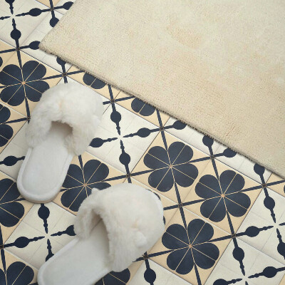 Revêtement mural pvc Motif floral sur fond uni