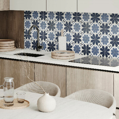 Panneau mural Motif floral sur carreaux de céramique