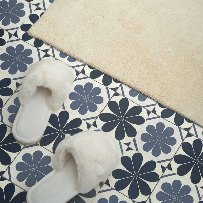 Panneau mural Motif floral sur carreaux de céramique