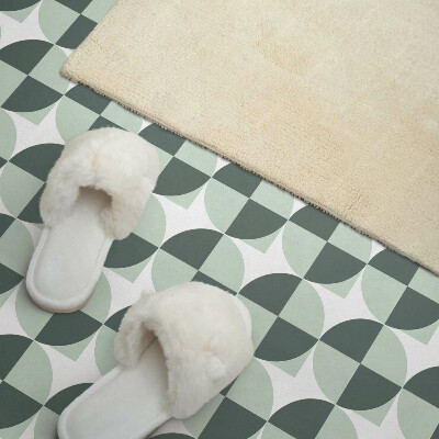 Revêtement mural pvc Motif avec des cercles et des carrés en géométrie