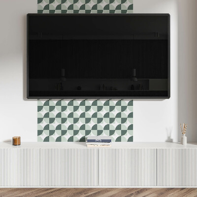 Revêtement mural pvc Motif avec des cercles et des carrés en géométrie