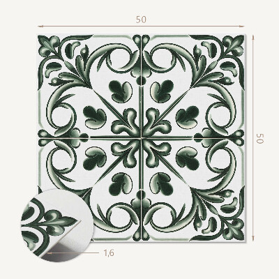 Revêtement mural pvc Motif floral dans un style carrelage