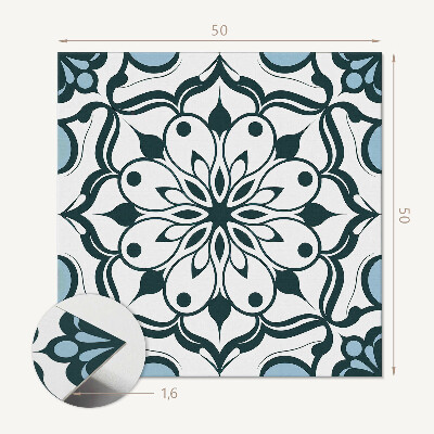 Revêtement mural pvc Mandala avec un motif floral