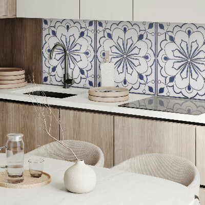 Panneau mural Motif floral inspiré de la céramique