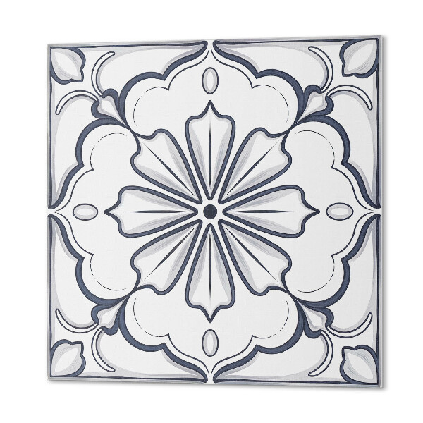 Panneau décoratif Dessin de fleurs sur une tuile