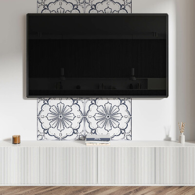 Panneau décoratif Dessin de fleurs sur une tuile