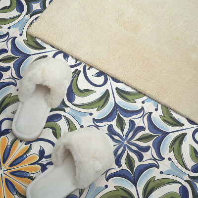 Revêtement mural pvc Motif floral avec des éléments végétaux