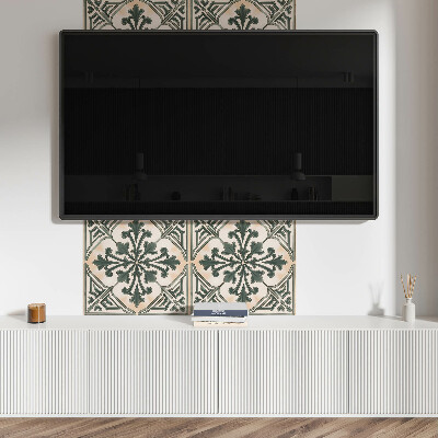 Panneau mural Formes de plantes disposées en carré